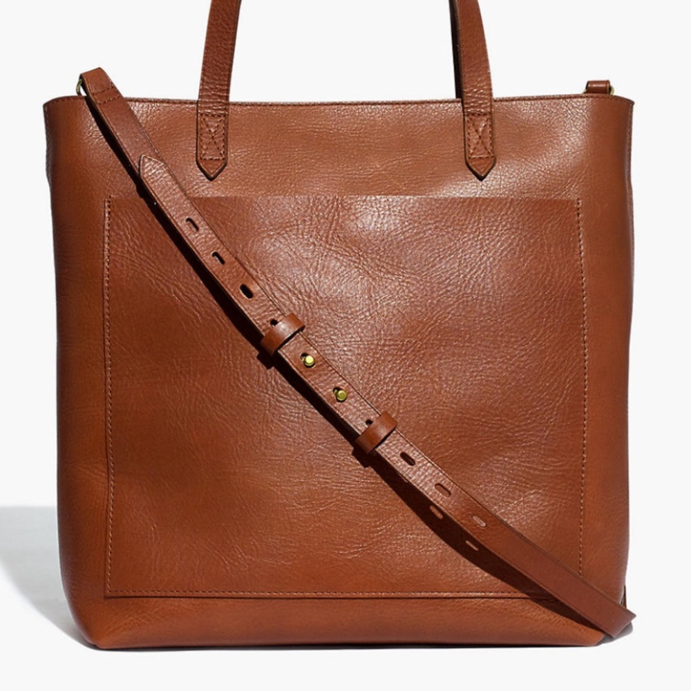 MADEWELL medium leather transport tote